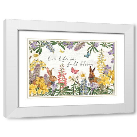 Easter Garden I Bow Tie White Modern Wood Framed Art Print with Double Matting by Pertiet, Katie
