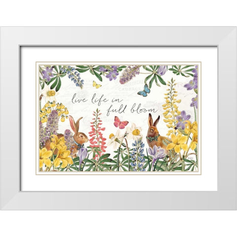 Easter Garden I Bow Tie White Modern Wood Framed Art Print with Double Matting by Pertiet, Katie