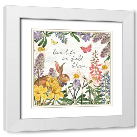 Easter Garden II Bow Tie White Modern Wood Framed Art Print with Double Matting by Pertiet, Katie