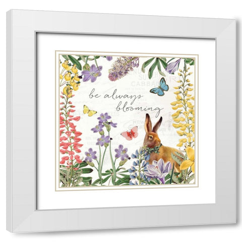 Easter Garden III Bow Tie White Modern Wood Framed Art Print with Double Matting by Pertiet, Katie