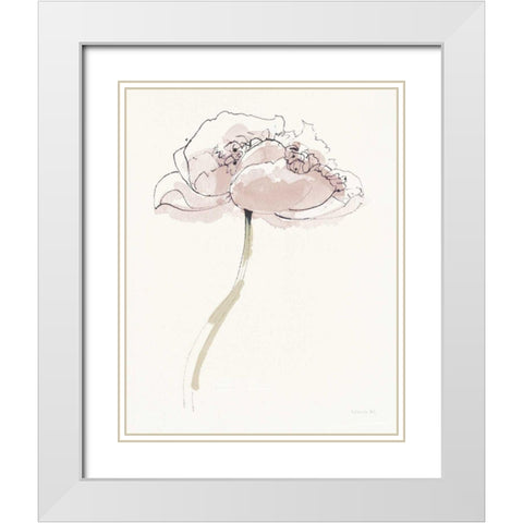 Single Somniferums II Neutral Crop White Modern Wood Framed Art Print with Double Matting by Novak, Shirley