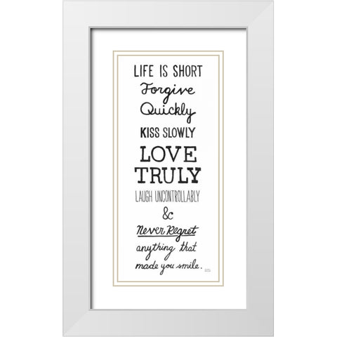 No Regrets White Modern Wood Framed Art Print with Double Matting by Mullan, Michael