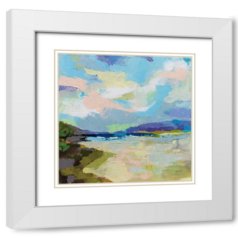 The Shore White Modern Wood Framed Art Print with Double Matting by Vertentes, Jeanette