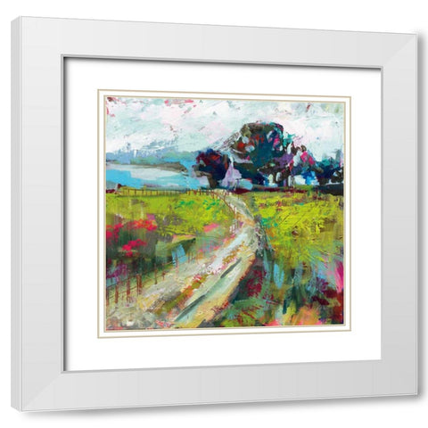 The Meadow White Modern Wood Framed Art Print with Double Matting by Vertentes, Jeanette