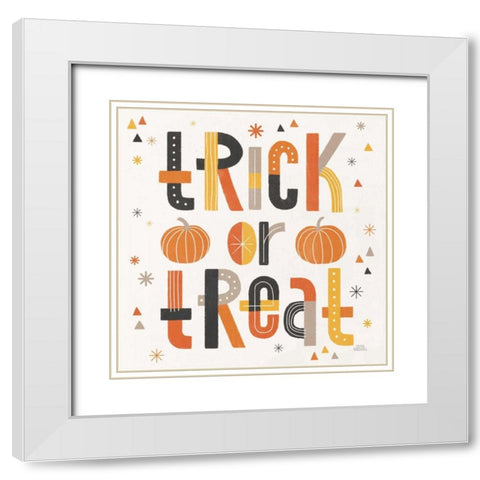 Retro Halloween II White Modern Wood Framed Art Print with Double Matting by Marshall, Laura