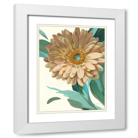 Jewel of the Garden II White Modern Wood Framed Art Print with Double Matting by Nai, Danhui