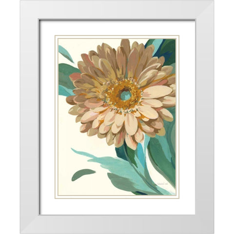 Jewel of the Garden II White Modern Wood Framed Art Print with Double Matting by Nai, Danhui