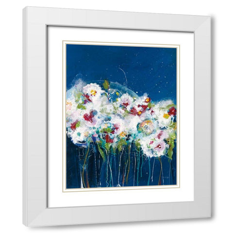 Garden Party I White Modern Wood Framed Art Print with Double Matting by Griggs, Jan