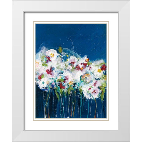 Garden Party I White Modern Wood Framed Art Print with Double Matting by Griggs, Jan