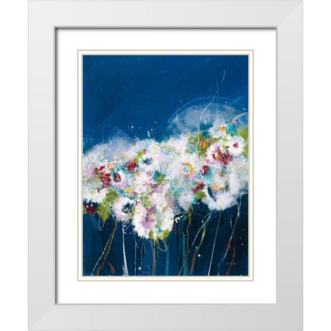 Garden Party II White Modern Wood Framed Art Print with Double Matting by Griggs, Jan