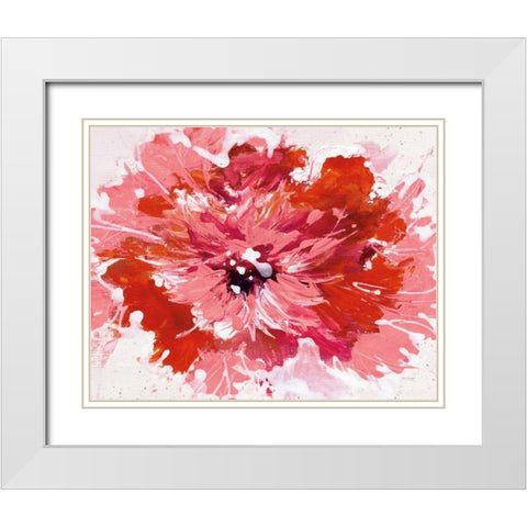 Color in Bloom White Modern Wood Framed Art Print with Double Matting by Griggs, Jan