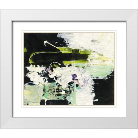 Green White and Black White Modern Wood Framed Art Print with Double Matting by Griggs, Jan
