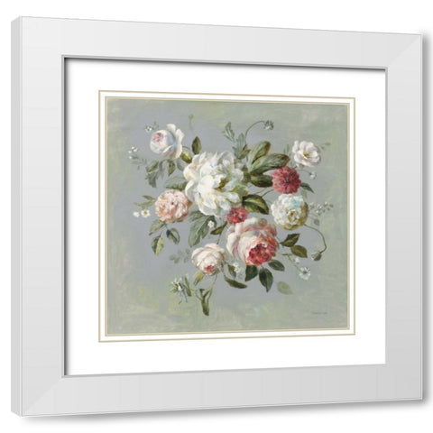 Gifts from the Garden I White Modern Wood Framed Art Print with Double Matting by Nai, Danhui