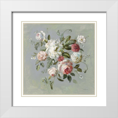 Gifts from the Garden I White Modern Wood Framed Art Print with Double Matting by Nai, Danhui