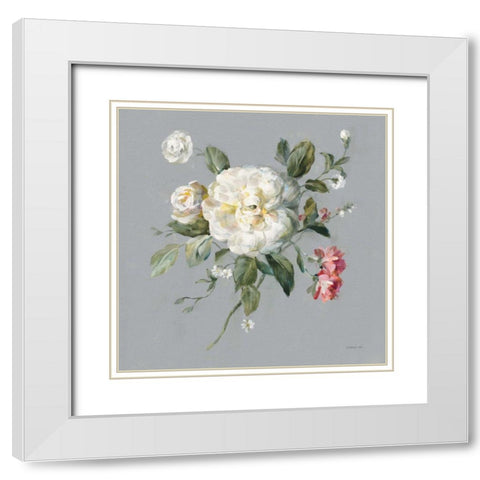 Gifts from the Garden III White Modern Wood Framed Art Print with Double Matting by Nai, Danhui