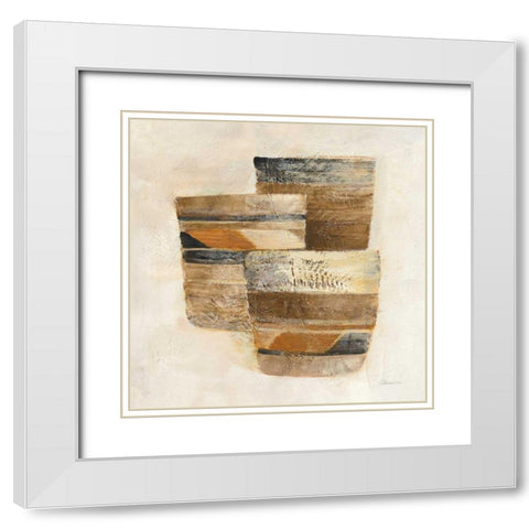 Desert Still Life II White Modern Wood Framed Art Print with Double Matting by Hristova, Albena