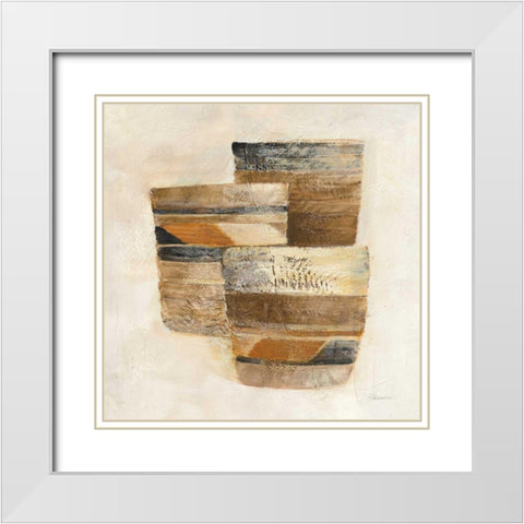 Desert Still Life II White Modern Wood Framed Art Print with Double Matting by Hristova, Albena