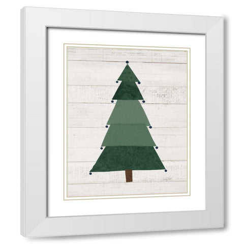 Christmas Patchwork I Neutral White Modern Wood Framed Art Print with Double Matting by Prahl, Courtney