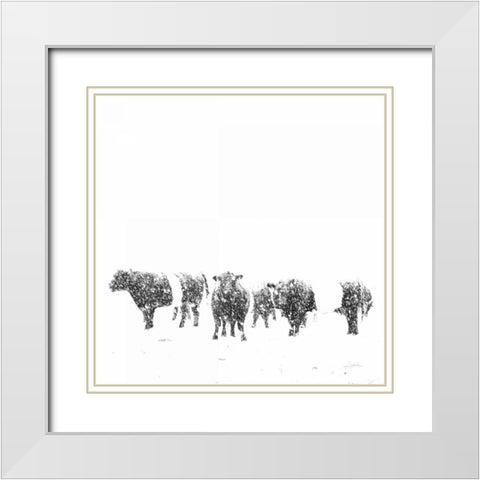 Oreos and Milk II Sq White Modern Wood Framed Art Print with Double Matting by Aledanda