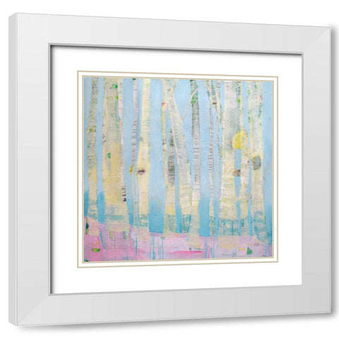 Winter Woods White Modern Wood Framed Art Print with Double Matting by Day, Kellie