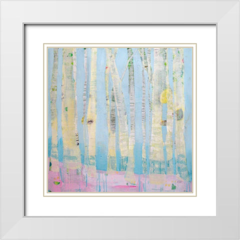 Winter Woods White Modern Wood Framed Art Print with Double Matting by Day, Kellie