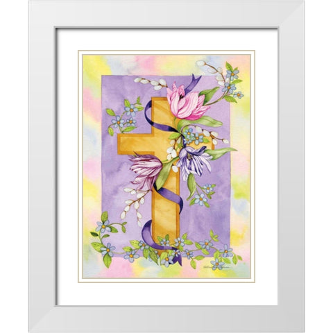 Eastertime White Modern Wood Framed Art Print with Double Matting by McKenna, Kathleen Parr