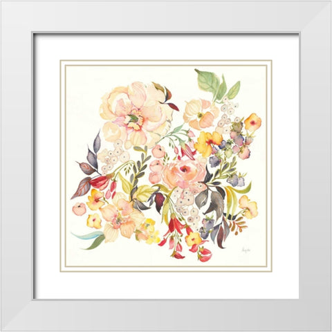 Succulent Desert I White Modern Wood Framed Art Print with Double Matting by Rice, Kristy