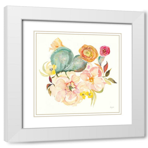 Succulent Desert IV White Modern Wood Framed Art Print with Double Matting by Rice, Kristy