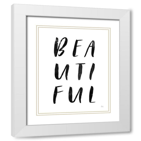 Bold Words II White Modern Wood Framed Art Print with Double Matting by Marshall, Laura