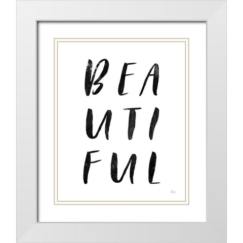 Bold Words II White Modern Wood Framed Art Print with Double Matting by Marshall, Laura