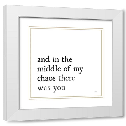 Simple Romance I White Modern Wood Framed Art Print with Double Matting by Marshall, Laura