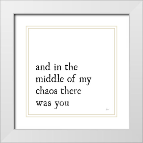 Simple Romance I White Modern Wood Framed Art Print with Double Matting by Marshall, Laura