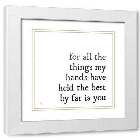 Simple Romance II White Modern Wood Framed Art Print with Double Matting by Marshall, Laura