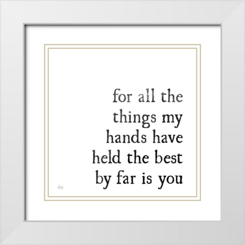 Simple Romance II White Modern Wood Framed Art Print with Double Matting by Marshall, Laura