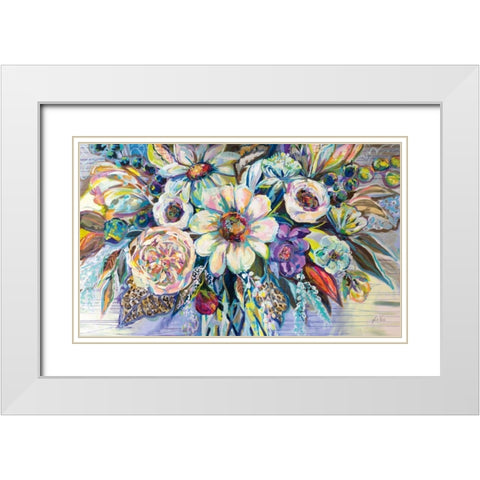 Unity White Modern Wood Framed Art Print with Double Matting by Vertentes, Jeanette