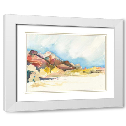 Western Vista White Modern Wood Framed Art Print with Double Matting by Rice, Kristy