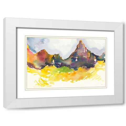 Western Slope White Modern Wood Framed Art Print with Double Matting by Rice, Kristy