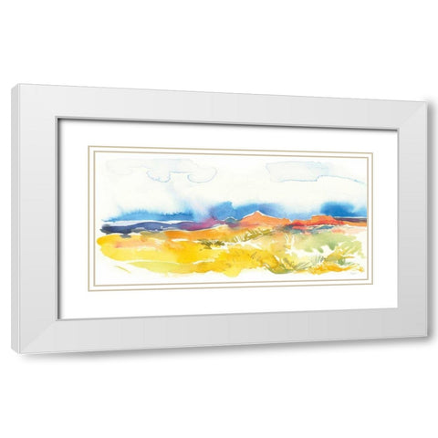 Mesa View I White Modern Wood Framed Art Print with Double Matting by Rice, Kristy