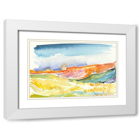 Mesa View II White Modern Wood Framed Art Print with Double Matting by Rice, Kristy