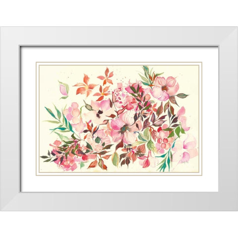 Dogwood Spring White Modern Wood Framed Art Print with Double Matting by Rice, Kristy