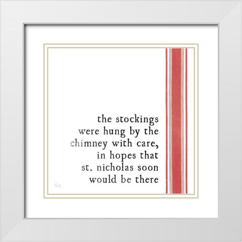 Simple Christmas II White Modern Wood Framed Art Print with Double Matting by Marshall, Laura