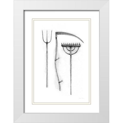 Farm and Garden VI White Modern Wood Framed Art Print with Double Matting by Tillmon, Avery