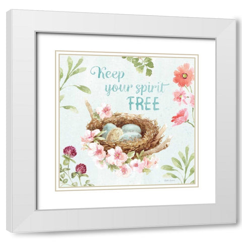 Sweet Bunnies VI White Modern Wood Framed Art Print with Double Matting by Grove, Beth