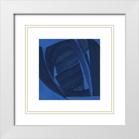 Weaving I White Modern Wood Framed Art Print with Double Matting by Schick, Mike
