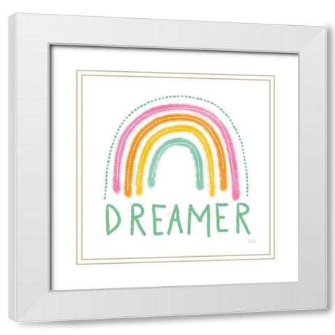 Dreamer White Modern Wood Framed Art Print with Double Matting by Averinos, Melissa