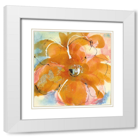 Amber Wash II White Modern Wood Framed Art Print with Double Matting by Paschke, Chris