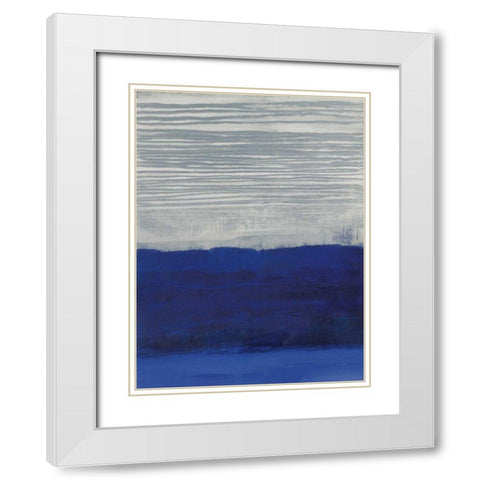 Gray Haze White Modern Wood Framed Art Print with Double Matting by Maye, Jo