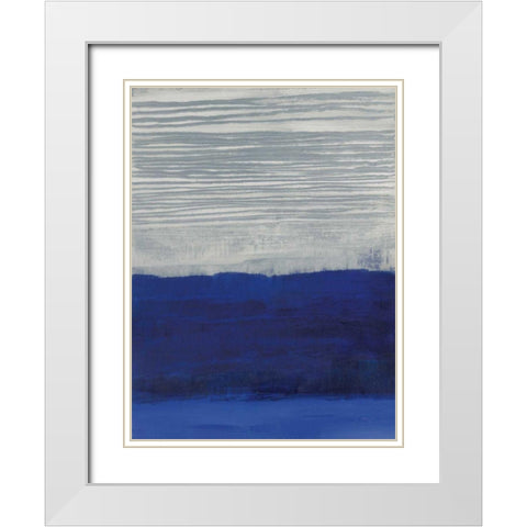 Gray Haze White Modern Wood Framed Art Print with Double Matting by Maye, Jo