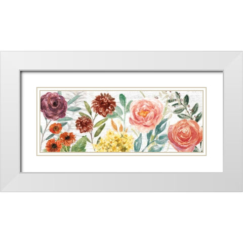 Flower Fest I Panel White Modern Wood Framed Art Print with Double Matting by Urban, Mary