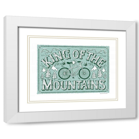 King of the Mountains White Modern Wood Framed Art Print with Double Matting by Snowdon, Alexandra